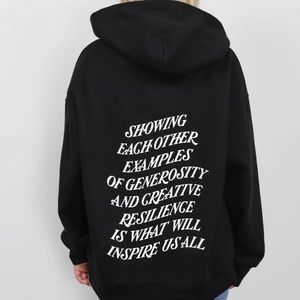 Brunette the label Inspire Us hoodie black sz s/m